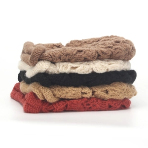 Handmade crochet knit beanies in multiple colors with hollow cable patterns