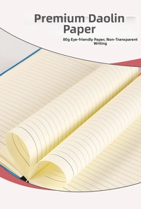 Detail of 80g premium Daolin paper interior with heart fold and eye-protection lines