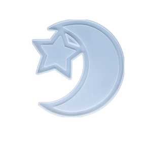 Star and moon shaped silicone resin mold for DIY candle soap and tray making
