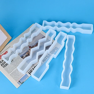 DIY translucent silicone candle molds in geometric long shapes for resin and wax art