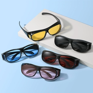 Sports Sunglasses Fit Over Prescription Glasses UV Protection Cycling Driving Outdoor Eyewear Plastic Frame For Men Women
