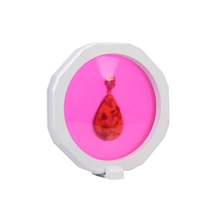 White octagonal 3D floating film display box with rose red film for jewelry storage