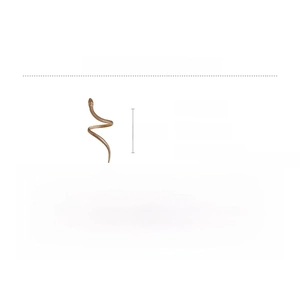 Detail view of gold snake bangle dimensions and iron material specifications guide
