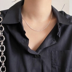 925 Sterling Silver Necklace Dainty Mariner Link Pig Nose Buckle Fine Chain Minimalist Niche Jewelry For Women Daily