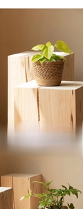 Close-up of natural woven seagrass texture with unpainted and wax-free matte finish