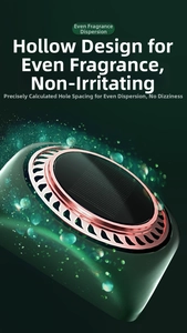 Detail of solar fragrance diffuser with hollow design for even scent distribution