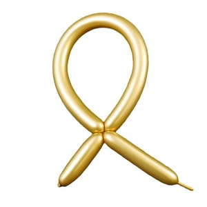 Metallic gold 260 magic balloons made of thick latex for party decorations and modeling