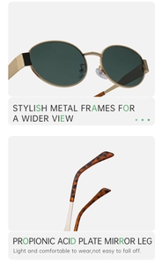 Detail of round metal sunglasses with amber tortoiseshell propionic acid plate mirror legs