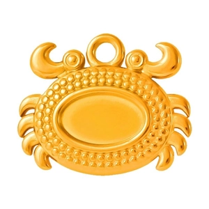 18K gold plated stainless steel crab pendant for DIY jewelry bracelets and necklaces