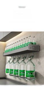Strong wall-mounted kitchen rack holding heavy weight with dual installation modes