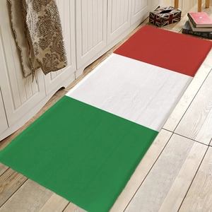 Tappeto Da Pavimento Bandiera Italiana Flanella Assorbente Antiscivolo Ingresso Cucina Bagno Zerbino Decorativo
