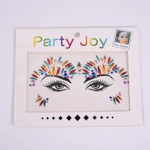 Colorful acrylic face jewels and eye crystal stickers for party makeup decoration