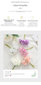 Detail of colorful artificial flower stamens and silk leaves for wedding craft decoration