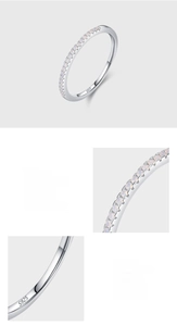Detailed view of S925 sterling silver stamp and Austrian pink crystal pave setting