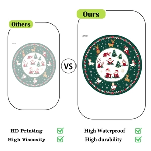 Detail showing high-definition printing and waterproof quality of Christmas window stickers