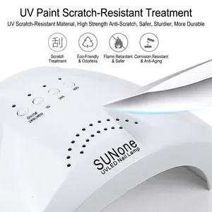 Weiße 48W UV/LED Nagellampe mit kratzfester Beschichtung und 3 Timer-Einstellungen für Studio