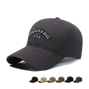 Cotton Baseball Cap 3D Letter Embroidery Adjustable Metal Buckle Breathable Sun Protection Outdoor Casual Hat For Men Women