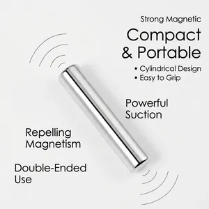 Professional silver double-headed cat eye nail magnet for 3D wave pattern effects