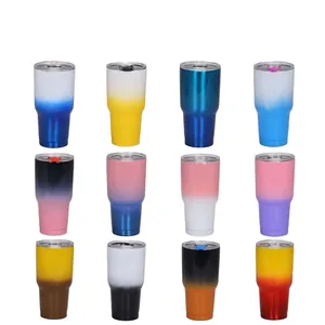 Gobelet isotherme 30oz en acier inoxydable avec dégradé créatif en plusieurs couleurs