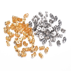 Stainless Steel Butterfly Earring Backs Secure Earring Stoppers Studs DIY Jewelry Findings Accessories Gold Silver Tone