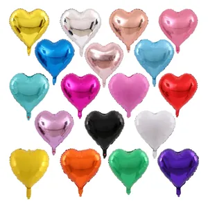 Herzförmige Aluminiumfolienballons in 18 Metallic-Farben für festliche Dekorationen