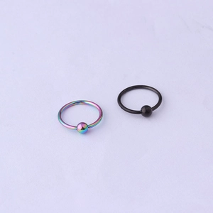 Minimalist 1.2mm stainless steel seamless rings in black and rainbow plating finish