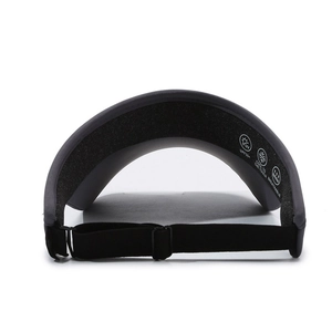 UPF 50+ ice silk sun visor in dark grey with adjustable strap and breathable fabric