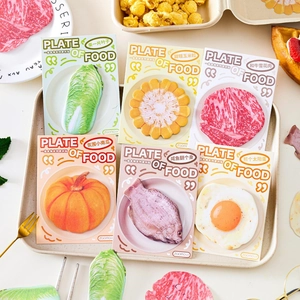 Creative Simulation Food Shaped Sticky Notes Vegetable Meat Pattern Writing Paper Memo Pads For Office School Message Scrapbooking