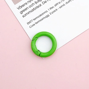 Bright green spring O-ring buckle for DIY jewelry and bag hardware accessories