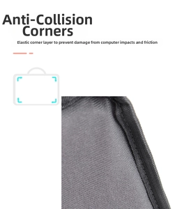 Detailed macro view of the padded anti-collision corners for laptop inner bag protection