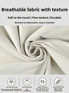 Gros plan du tissu en velours côtelé beige respirant avec texture douce et durable