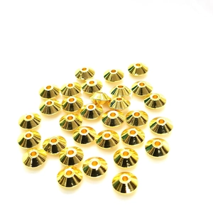Bulk 14K gold-filled spacer beads for jewelry making with polished wheel disk shape