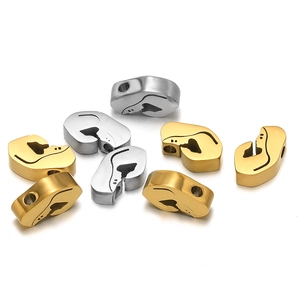 Polished stainless steel Virgin Mary bead pendants in gold and silver for DIY jewelry