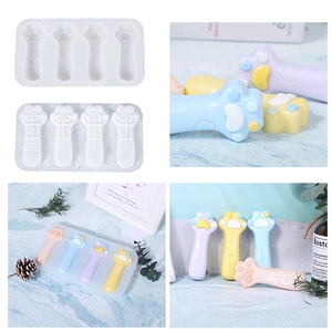 Stampo In Silicone Zampa Di Gatto DIY Lecca Lecca Ghiaccio Resina Artigianato Cucina Macaron Forme Carine