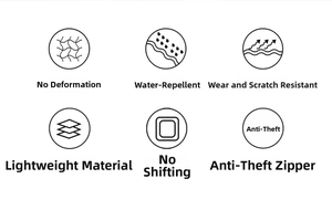 Waterproof waist bag features: water-resistant, anti-theft zipper, and lightweight fabric