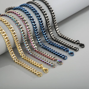 Cuban Link Kette Halskette Edelstahl Hip Hop Stil Trendiger Schmuck Minimalistisches Geometrisches Design