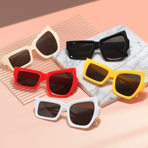 Lunettes De Soleil Géométriques Asymétriques En Plastique Irrégulier Tendance Protection UV400 Pour Hommes Femmes