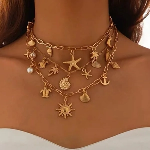 Ocean Style Stainless Steel Sea Shell Starfish Turtle Whale Tail Dolphin Fish Charms Pendants DIY Jewelry Making Craft