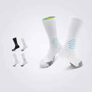 Professional Basketball Socks For Men Women Nylon Polyester Thickened Terry Bottom Non-Slip Shock Absorption Athletic Crew Sport Socks