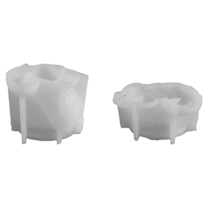 Golden Retriever and Samoyed puppy silicone candle molds for DIY resin and plaster crafts