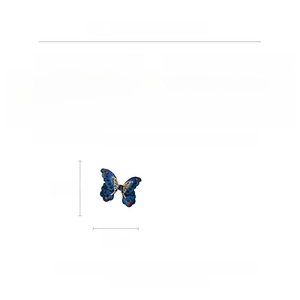 Detailed measurement guide for vintage butterfly ring showing size and weight specs