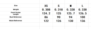 Detailed size chart for halter backless maxi dress with geometric print measurements