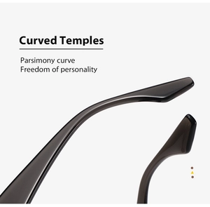 Dettaglio delle aste curve ergonomiche su occhiali da sole ovali stile cat-eye