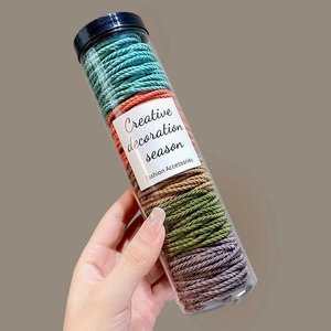 Langlebige elastische Haarbänder in einer Dose mit verschiedenen geflochtenen Farben