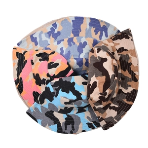 Outdoor camouflage bucket hats for men and women available in four vibrant color patterns