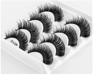 Macro detail of 4010 Russian volume false eyelashes in a professional 6-pair pack