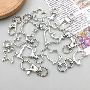 Silver metal lobster clasps in various shapes like star heart moon and cat for DIY jewelry
