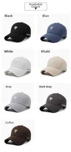 Sélection de casquettes de baseball en plusieurs coloris avec broderie et logo couronne