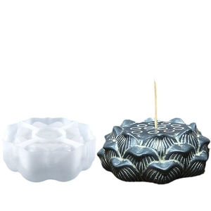 Lotus Seedpod Flower Silicone Mold DIY Resin Casting Incense Burner Teapot Base Ornament Zen Home Decor