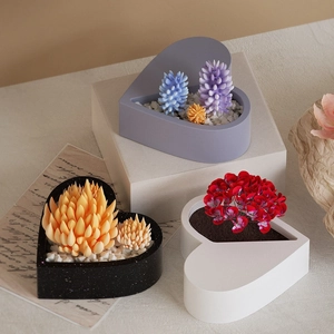 Hartvormige siliconen mallen voor DIY vetplantenpotten en aromatherapie kaarsenhouders